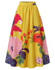 Women's Floral Stylish Print High-Waisted Skirt