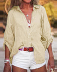 Comfortable Cotton Linen Blouse Women