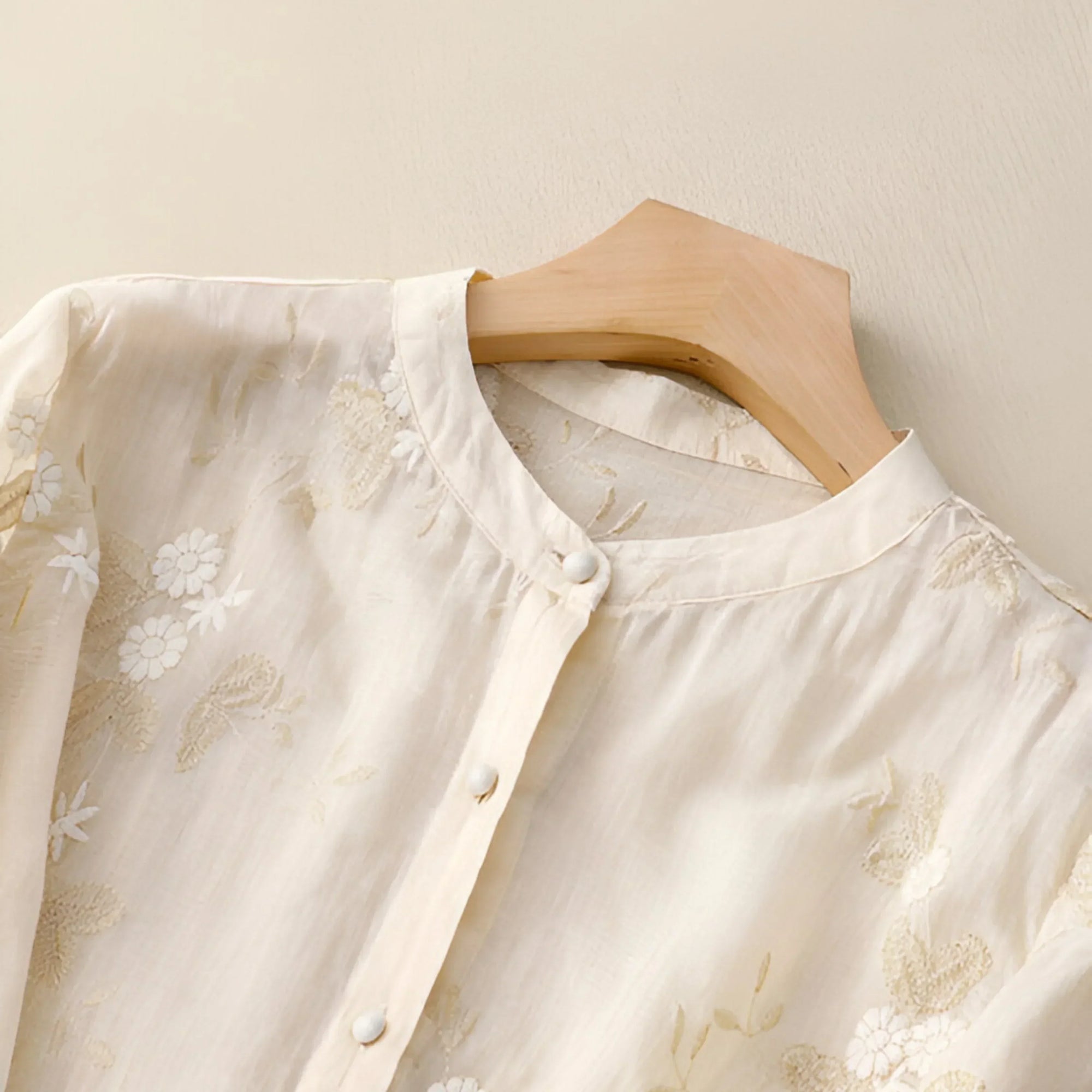 Classic Cotton Top with Intricate Embroidery