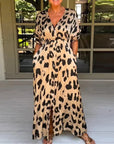 Leopard Print Stylish Maxi Dress
