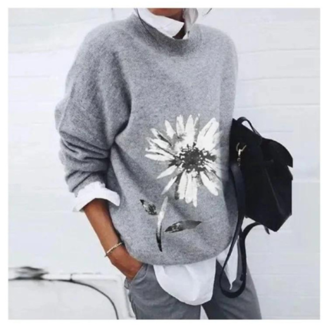 Women's Floral Casual Warm Sweater