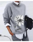 Women's Floral Casual Warm Sweater