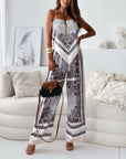 Trendy Lace-Up Vest Two-Piece Outfit