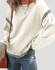 Colorblock Pullover Sweater Women