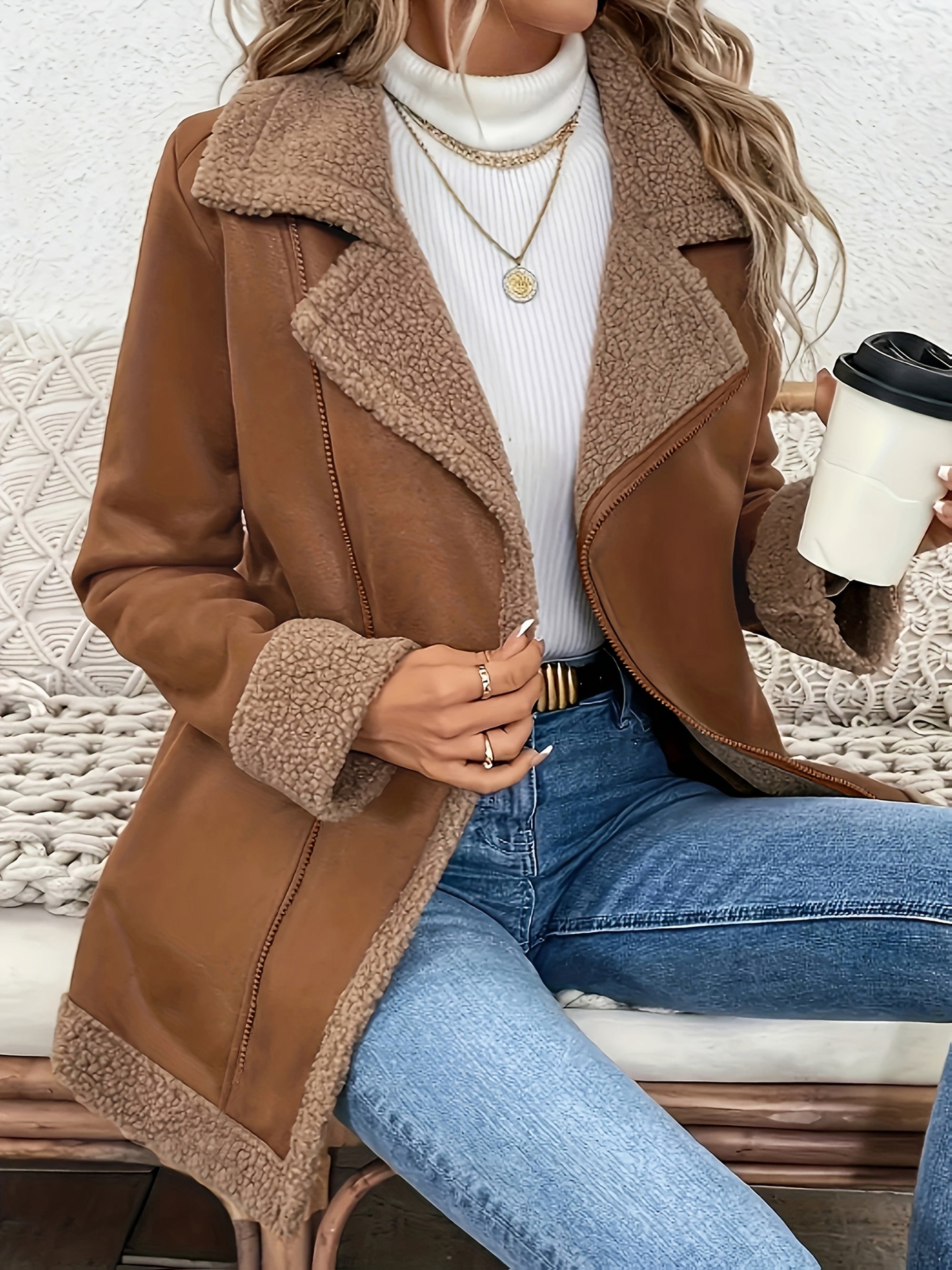 Elegant Wool Blend Jacket Women