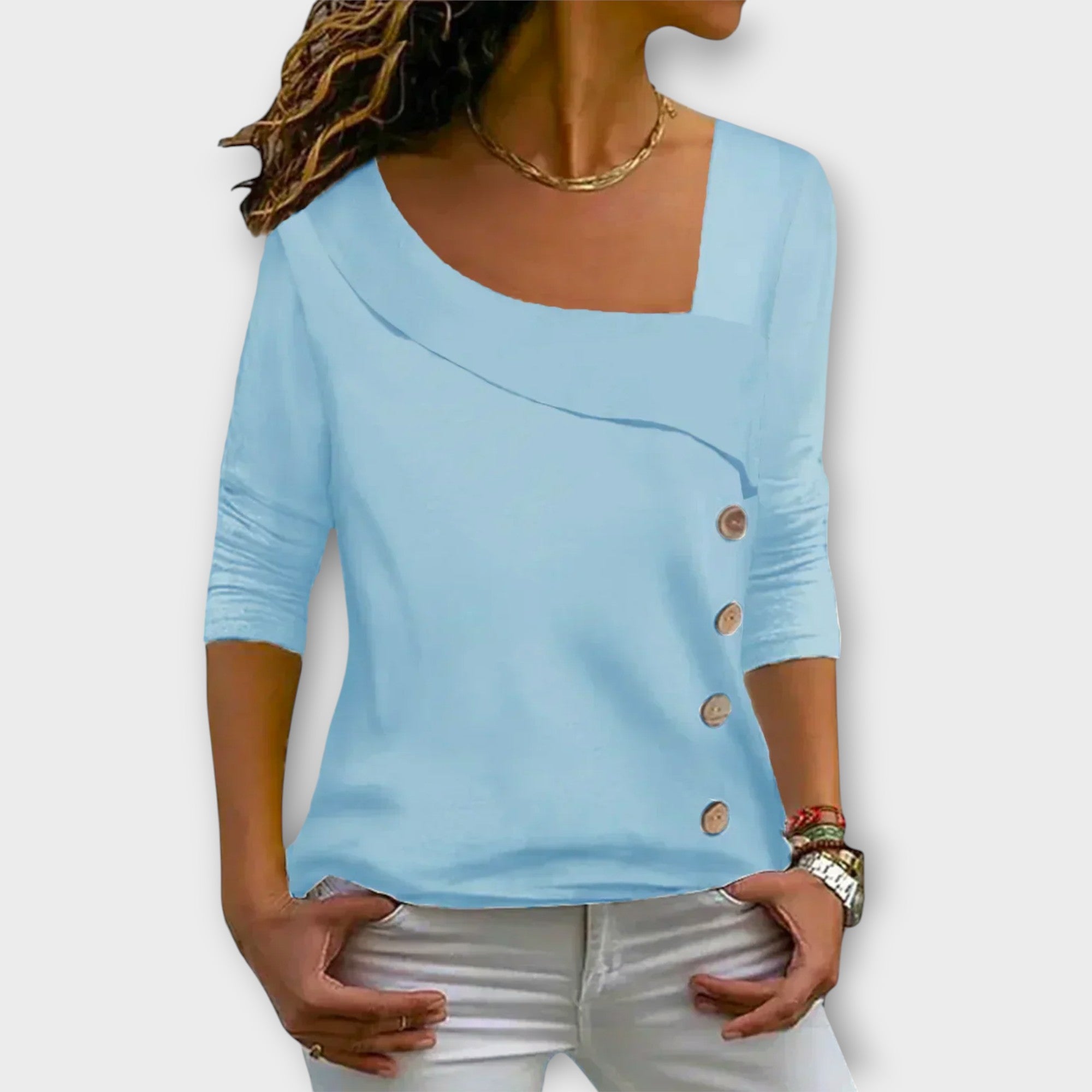 Chic Longline Top – Drapey Silhouette with Relaxed Fit for Effortless Day-to-Night Styling