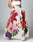 Women's Floral Stylish Print High-Waisted Skirt