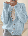 Comfortable Solid Color Cardigan