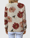 Elegant Floral Lightweight Sweater