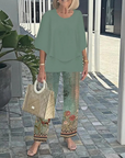Mid-Sleeve Set Two-Piece