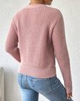 V-neck Twisted Sweater Pullover for Women's