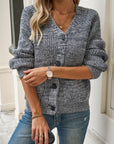 Elegant Polyester Knit Cardigan for Women