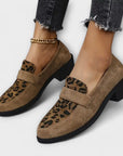 Modern Leopard Look Orthopedic Loafers