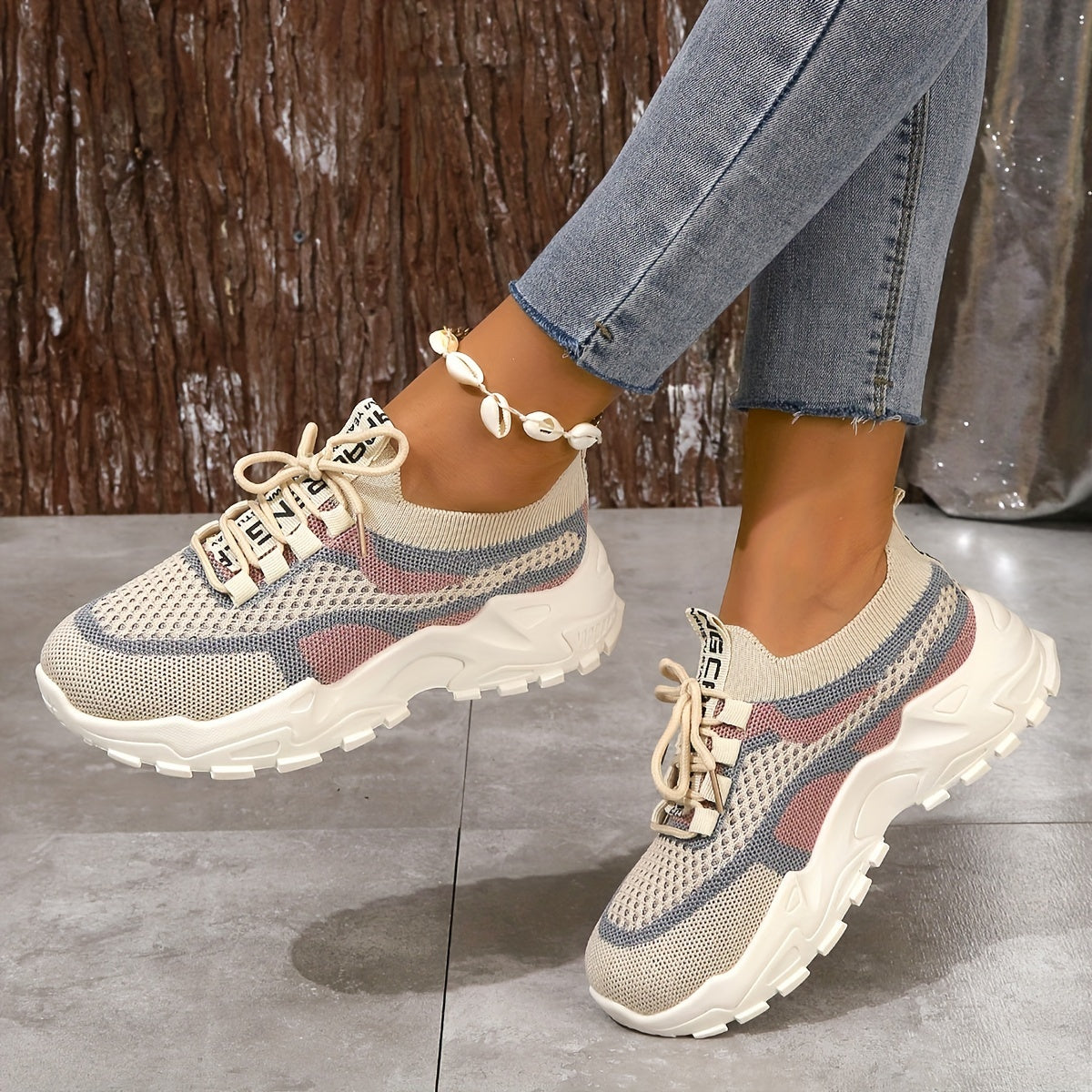 Amanda Stylish Mesh Sneakers with Flexible Fit