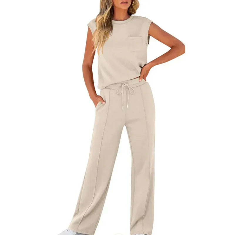 Elegant Two Piece Sleeveless Set
