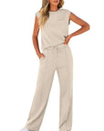Elegant Two Piece Sleeveless Set