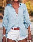 Comfortable Cotton Linen Blouse Women