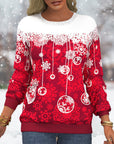 Christmas Sweater with Snowflake Print
