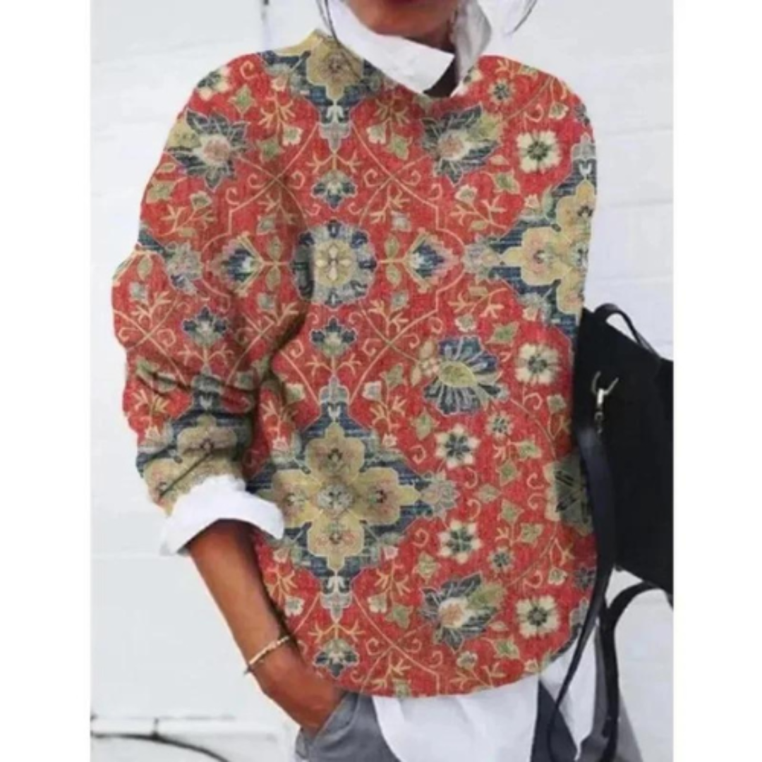 Women's Floral Casual Warm Sweater