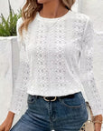 Hollow Round Neck Fashionable Top