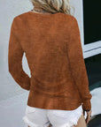 Casual Round Neck Long Sleeve Top