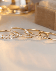 14k Golden Zirconia Stacking Rings