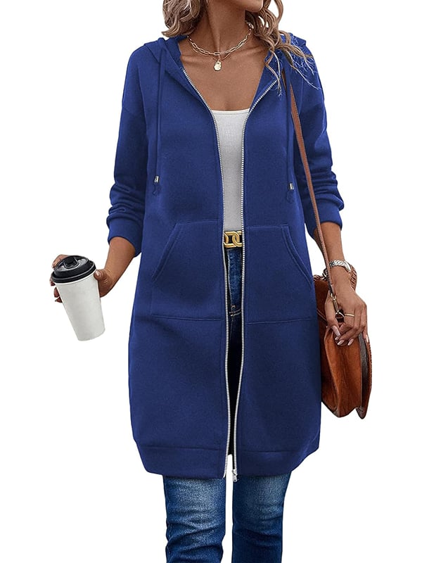 Long Sleeve Hoodie With Zip Up