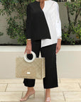 Asymmetrical Hem Top & Pants Two Piece Set