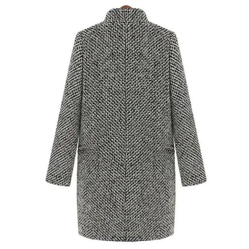 Full-Length Wool Coat with Lapels