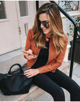 Elegant Leather Jacket with Custom Fit Feel