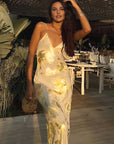 Metallic Maxi Dress
