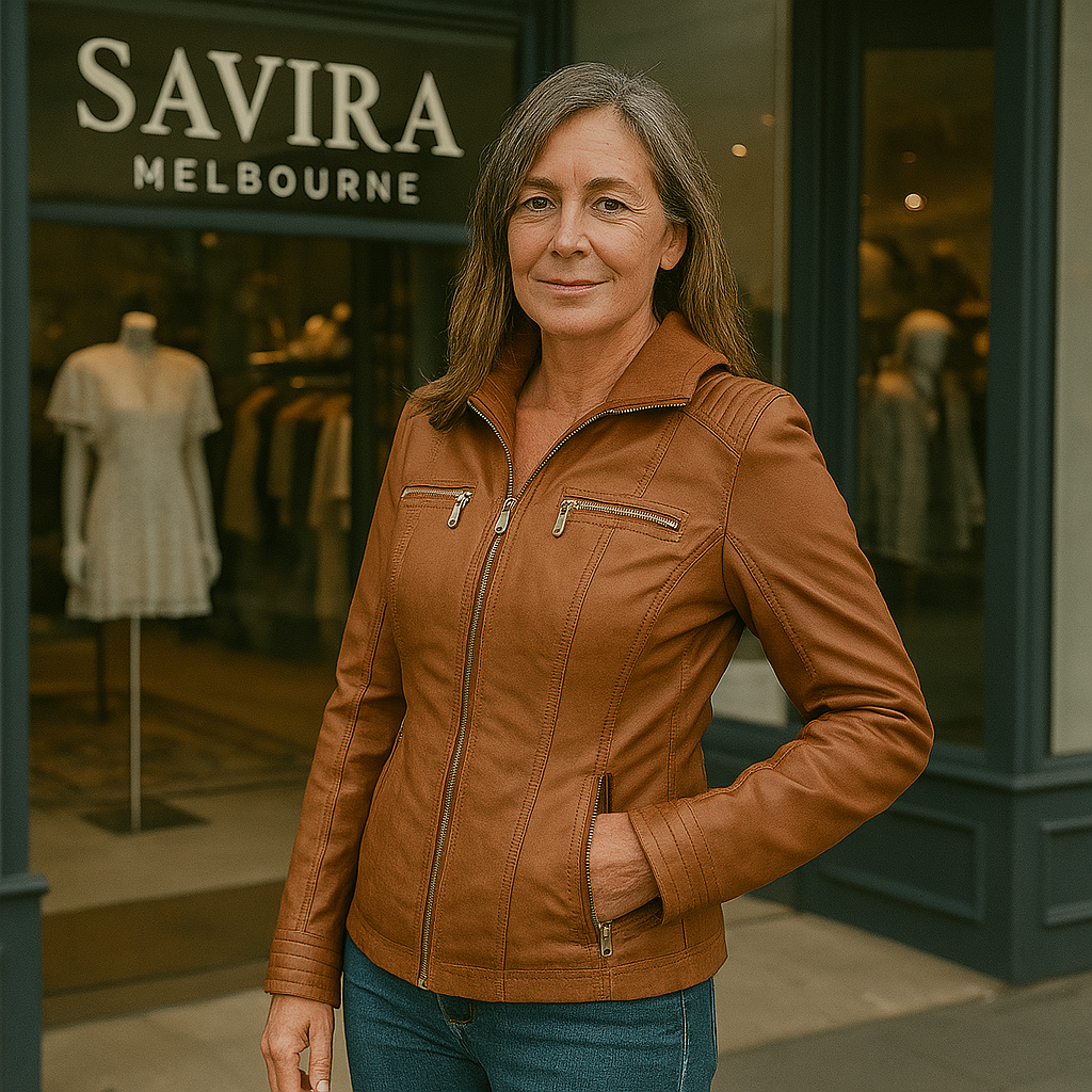 Waterproof Women's Leather Jacket with Hood