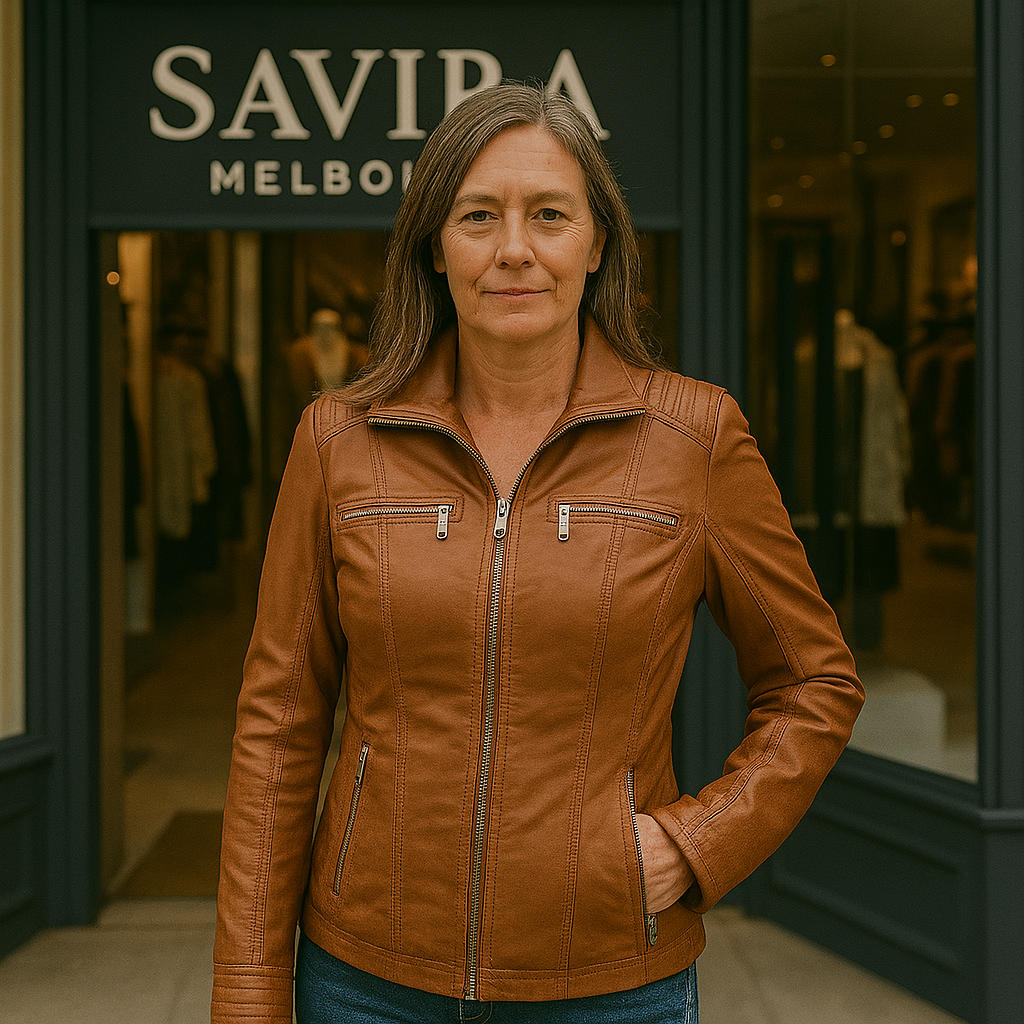 Waterproof Women's Leather Jacket with Hood