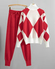 Stylish Ribbed Knit Matching Set