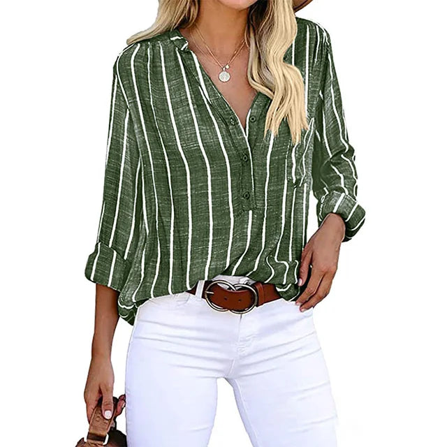 Everyday Wear Striped Button Shirt