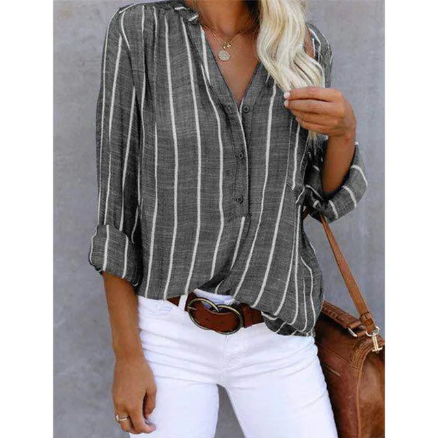 Everyday Wear Striped Button Shirt