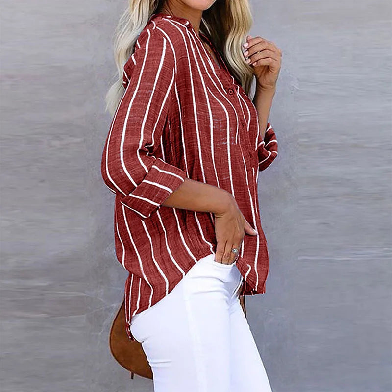 Everyday Wear Striped Button Shirt