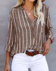 Elegant Loose Striped Blouse