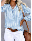Elegant Loose Striped Blouse