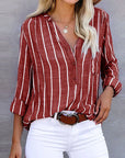 Elegant Loose Striped Blouse