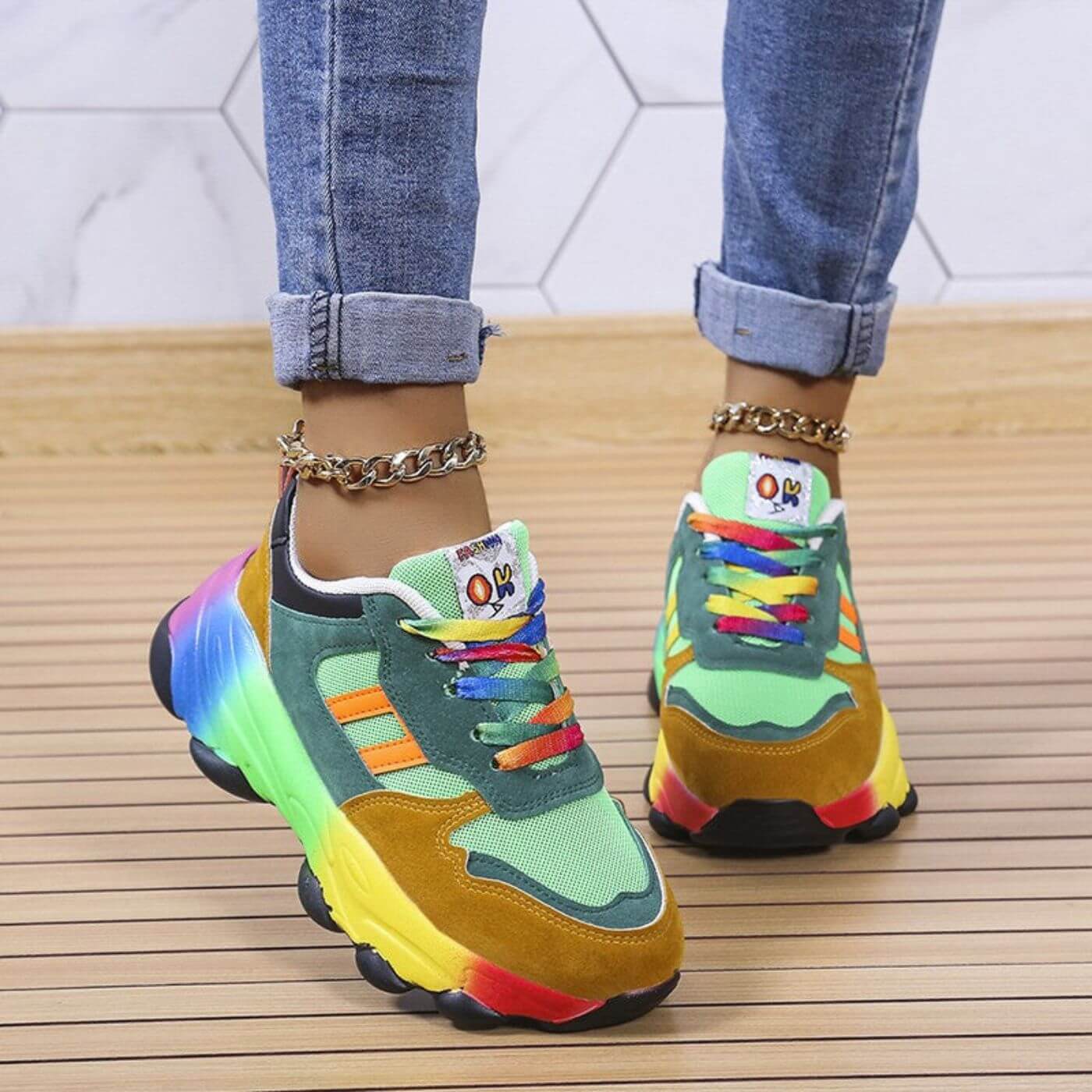 Stylish Women’s Sneakers with Orthopedic Design