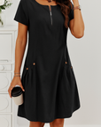 Comfy Cotton Pocket Midi Dress