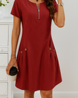 Comfy Cotton Pocket Midi Dress
