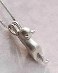 Sterling Silver Playful Kitty Necklace