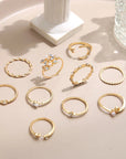 Bohemian Silver & Gold Rings Set