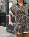 Mini Cheetah Printed Romper