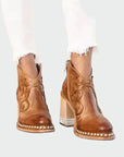 Elegant Embroidered Leather Boots
