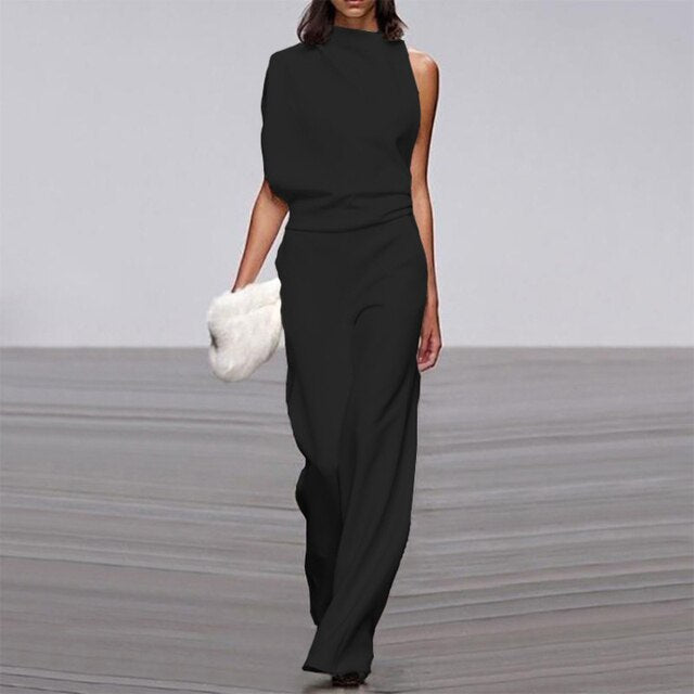 Chic Sleeveless Jumpsuit with Wide Legs for Women