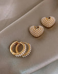 Elegant Heart-Shaped Pearl Earrings