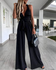 Sleeveless Jumpsuit with V-neck for Women